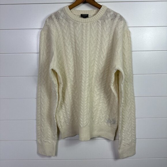 Todd Snyder Other - Todd Snyder 100% Lambswool Cable Crewneck Pullover Sweater Ivory sz L
